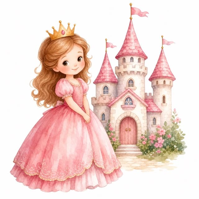 رسمة الأميرات بأسلوب كتاب الأطفال